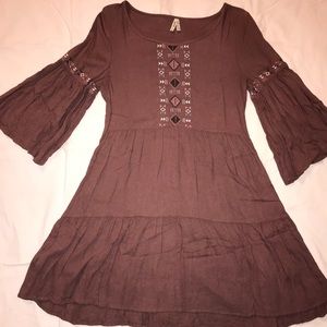 Purple Peasant Style Dress